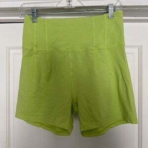 aerie High-Rise Lime Green Bike Shorts